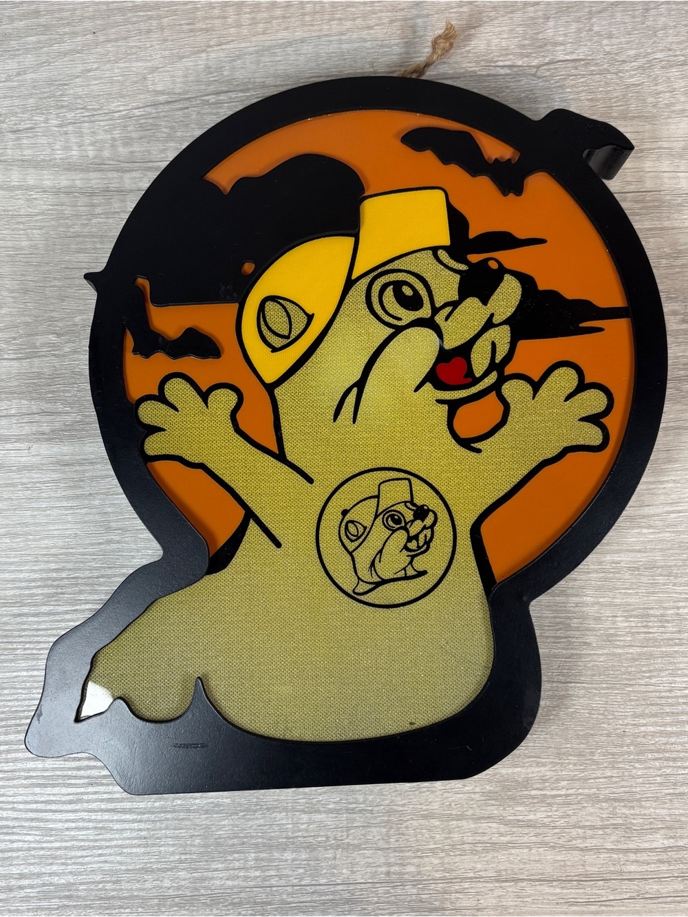 Buc-ee’s Beaver Halloween Ghost Light Up Wall Hang Stand Sign 2024